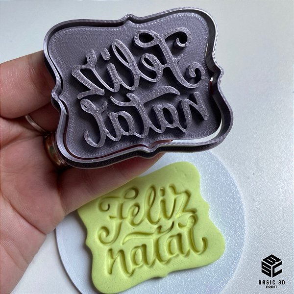Kit cortador e marcador tema Natal para biscoito Natalino Confeitaria 6CM