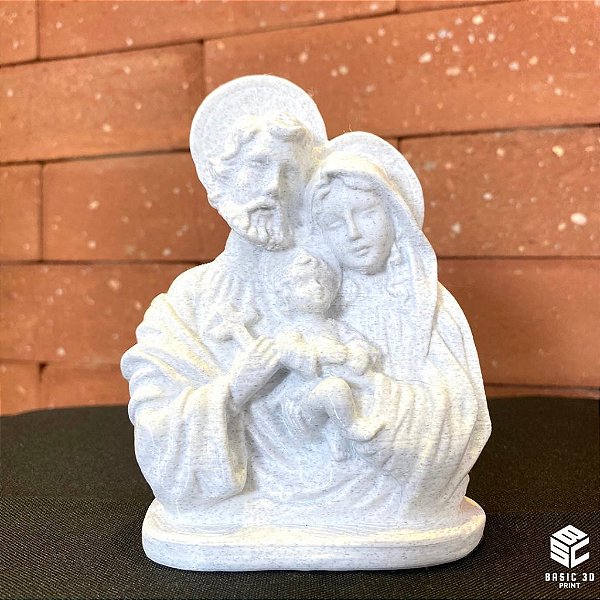 Sagrada Família Impressa em 3D PLA Imagem Católica Jesus Maria José