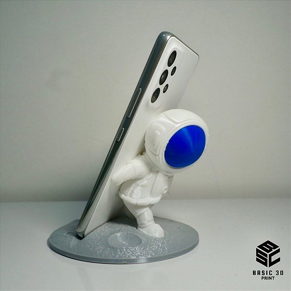 Suporte para celular astronauta criativo Lua Espaço Impressão 3D