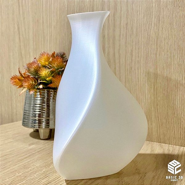 Vaso decorativo em curvo para plantas Impressão em 3D Vaso para plantas
