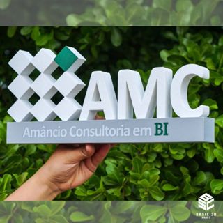 Letreiro corporativo para mesa Empresa 35 cm Impresso 3D Decorativo Placa Empresa 20CM ou 35CM