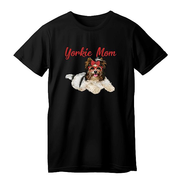 Camiseta Básica Algodão Animais Yorkie Mon - Cod. art m09