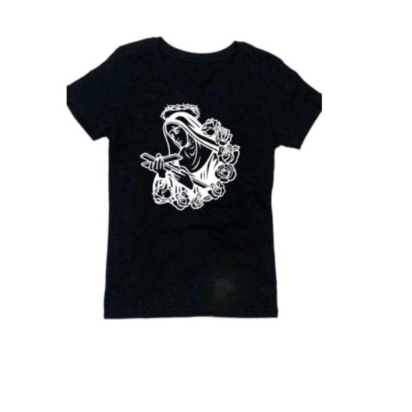 Baby Look Santa Rita de Cássia Camiseta Feminina 100%Algodão Religiosa Católica