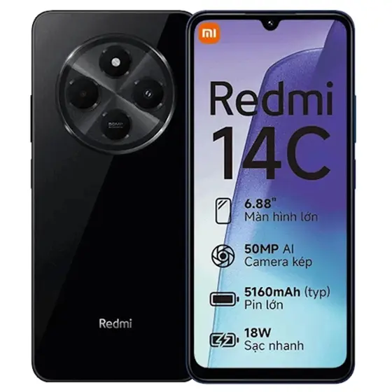 Celular Xiaomi Redmi 14C 128GB 4GB Ram - Midnight Black