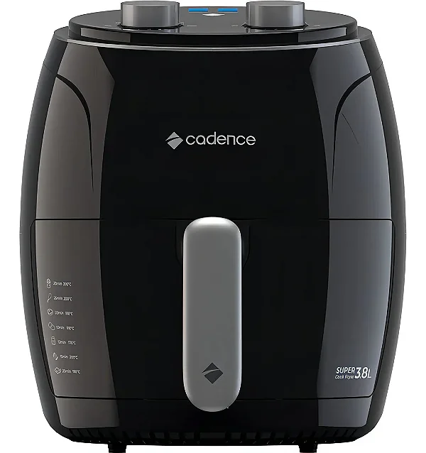 Fritadeira Air Fryer Cadence Super Cook FRT410 3.8L 1300W 127V Preto