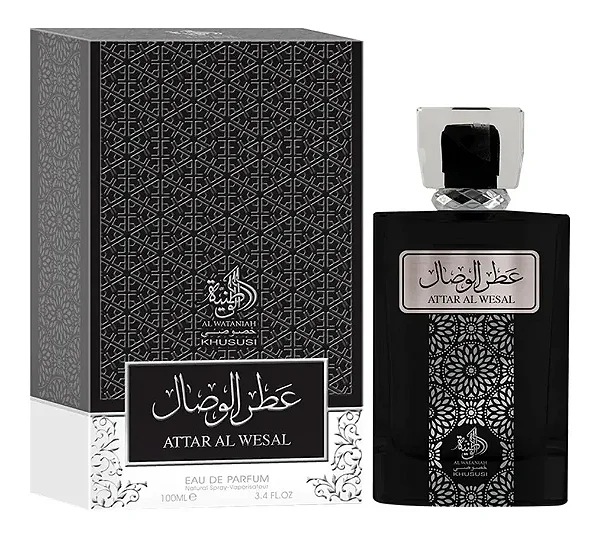 Perfume Arabe Masculino Al Wataniah Attar Al Wesal 100ML(Preto)