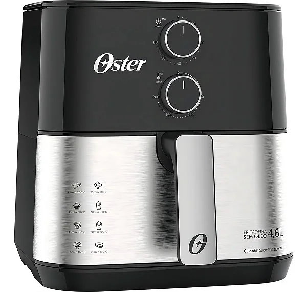 Fritadeira Air Fryer Oster 4.6L OFRT520 127V Preto