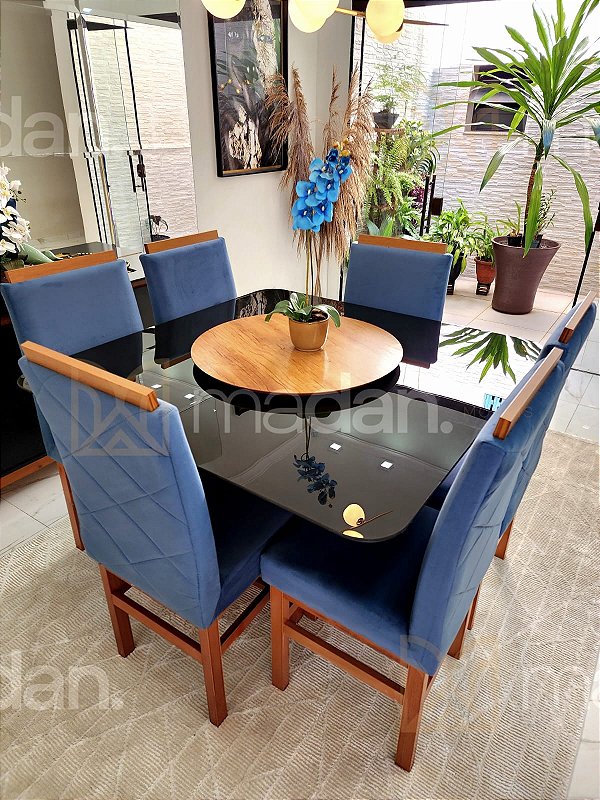 CADEIRA AVULSA CANELA AZUL ROYAL MODELO 19 (UNIDADE)