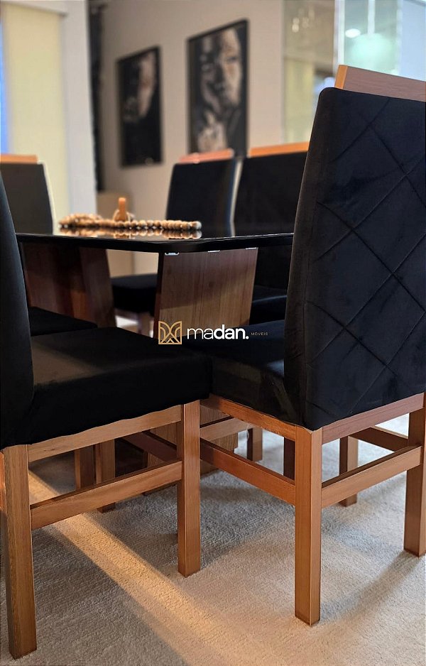 MESA MARK AVULSA 180x090 CANELA VIDRO PRETO
