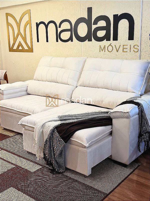Sofá Havana 2,50m Creme Palha