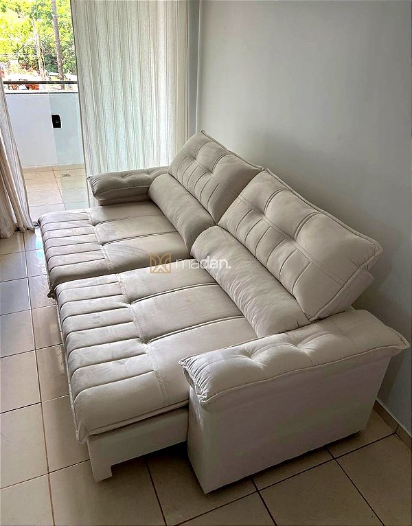 Sofá Havana 2,50m Creme Palha