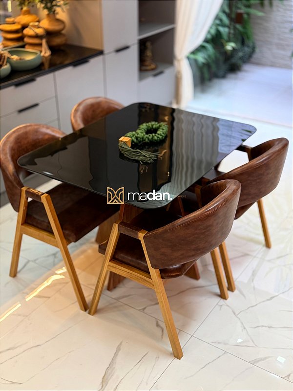 CONJUNTO MARK 120X090 + 4 CADEIRAS AGATHA