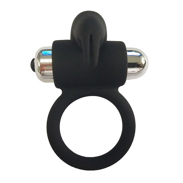 Anel Peniano com Vibro e Estimulador Clitoriano com Cerdas Macias