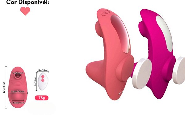 Vibrador de Calcinha 2 em 1 Sugador e Vibração + Controle
