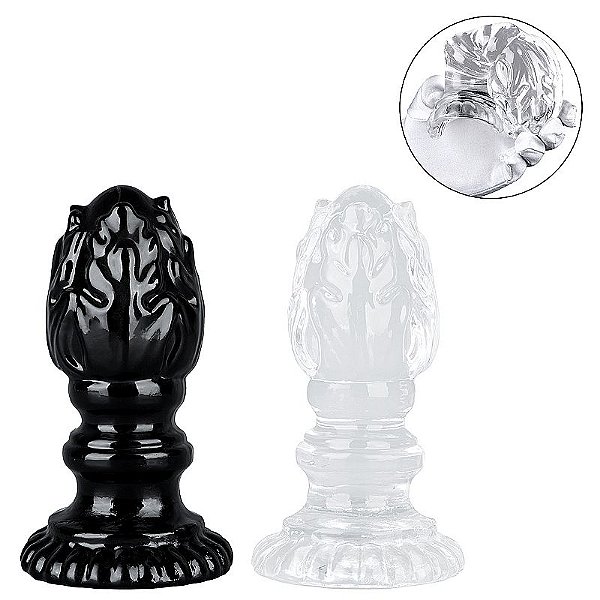 Plug Anal em Silicone / Com textura 10,5x4,0cm
