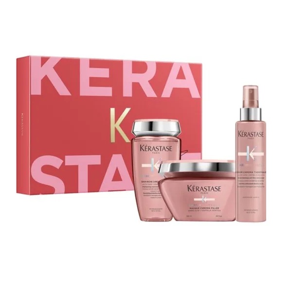 Kerastase Chroma Absolu Kit - Shampoo Riche 250ml + Mask 200ml + Thermique 150ml