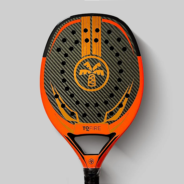 Raquete Beach Tennis Turquoise TQFire Holographic 1.1 - Laranja