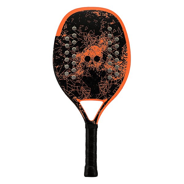 Raquete Beach Tennis Turquoise Black Death Team Laranja – Fibra de Vidro + Extra Soft EVA