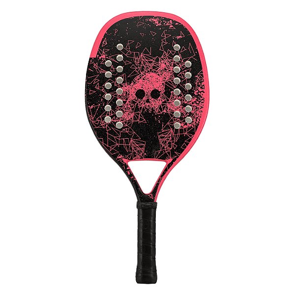 Raquete Beach Tennis Turquoise Black Death Team Rosa – Fibra de Vidro + Extra Soft EVA