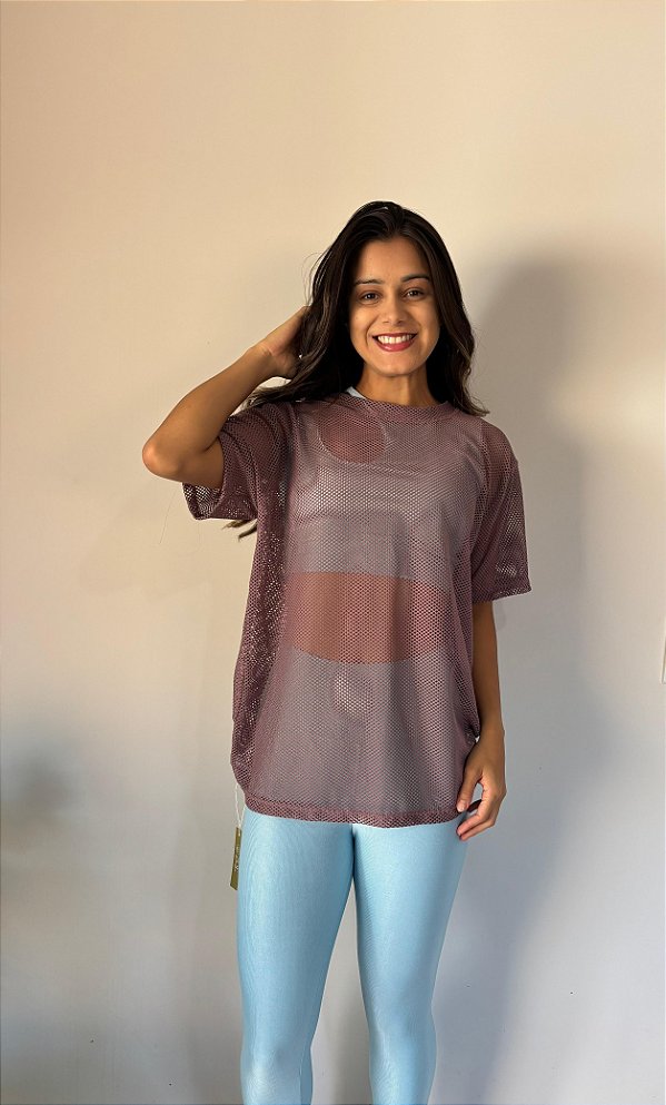 Camisão Tela Gola - TAM UN