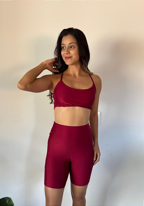 Conjunto Short Corrida Cereja - TAM M