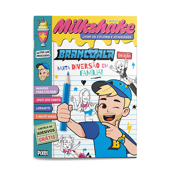 Brancoala em ação: imagens para colorir - Coleção Milkshake