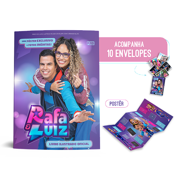 Álbum Oficial Rafa & Luiz + 10 envelopes de figurinhas