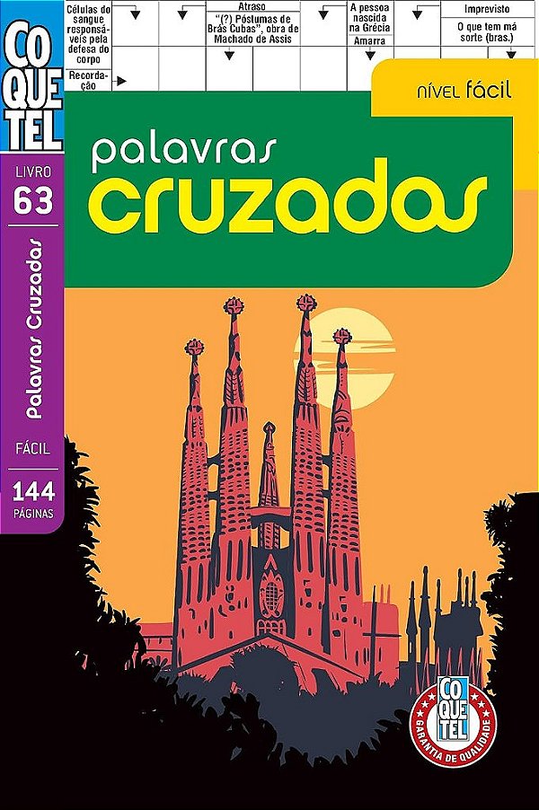Livro Coquetel Palavras Cruzadas Nível Fácil Ed 63