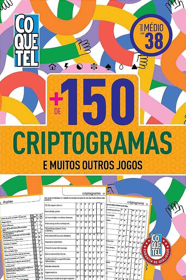 Livro Coquetel Mais de 150 Criptogramas 38