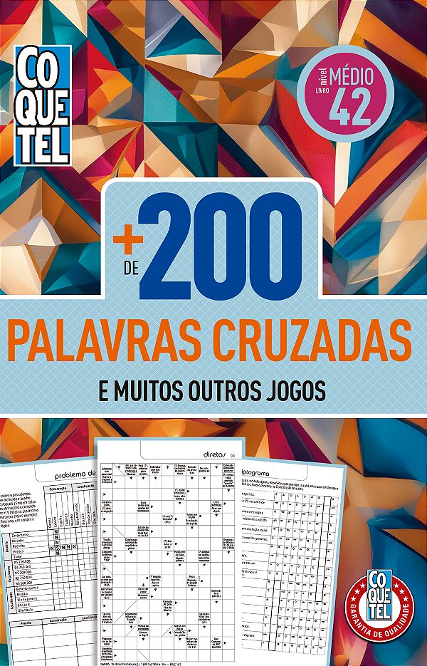 Livro Coquetel Mais de 200 Palavras Cruzadas Ed 42