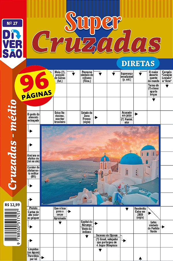 Livro Diversão Super Palavras-Cruzadas Diretas 27