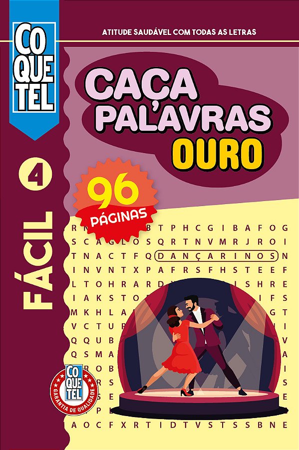 Livro Coquetel Caça-Palavras Ouro 4
