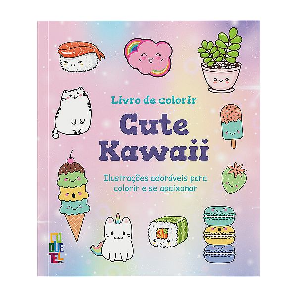 Livro de Colorir Cute Kawaii