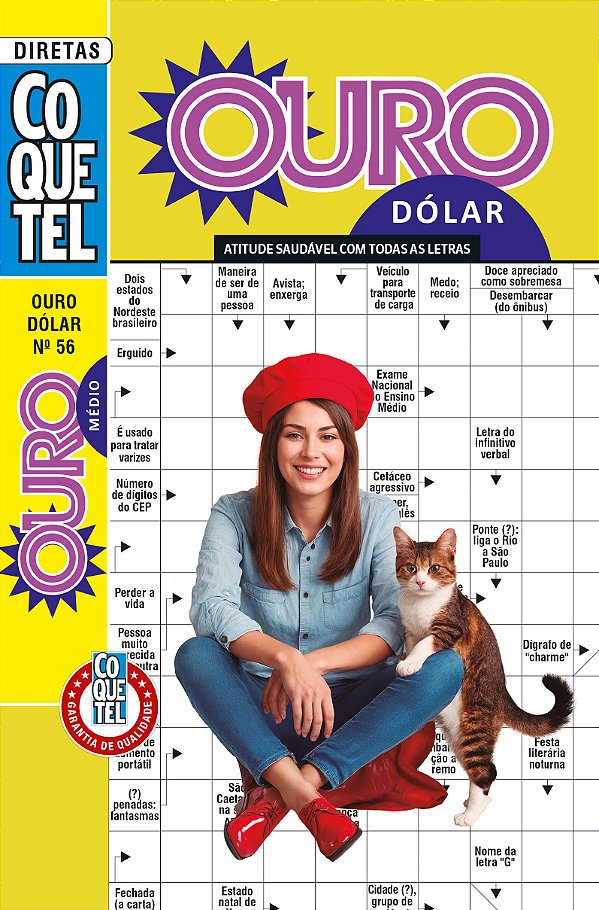 Palavras-Cruzadas Diretas Coquetel Ouro Dólar 56
