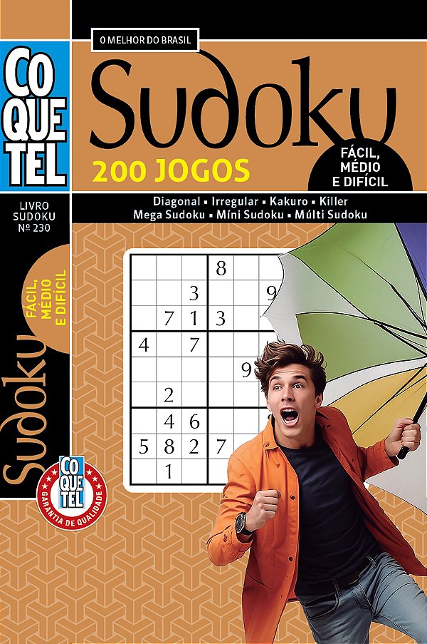 Livro Coquetel Sudoku 230 | 200 jogos