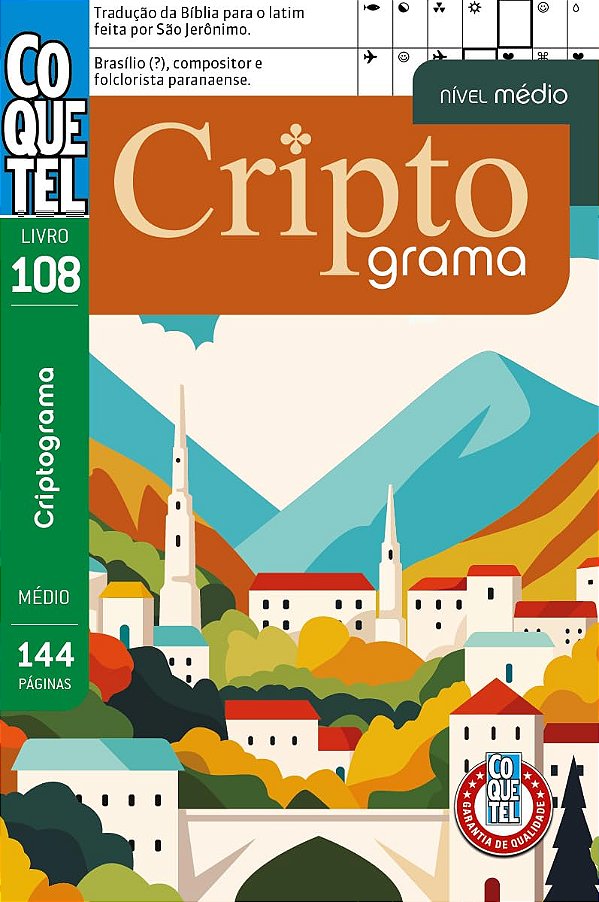 Livro Coquetel Criptograma 108: Nível Médio