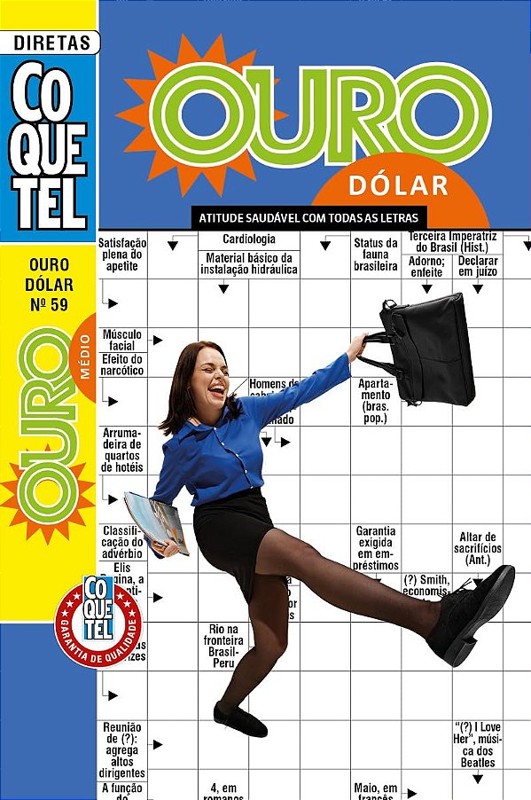 Palavras-Cruzadas Diretas Coquetel Ouro Dólar 59: Nível médio