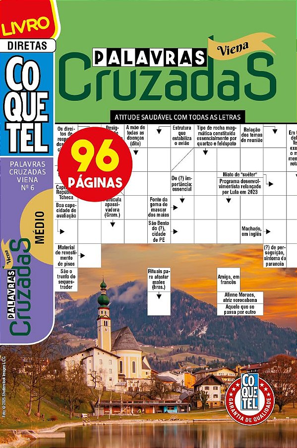 Livro Coquetel Palavras-Cruzadas Viena 6: Nível Médio