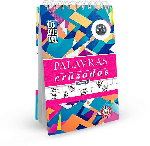 Livro Coquetel Espiral Palavras Cruzadas Nível Médio edição 18