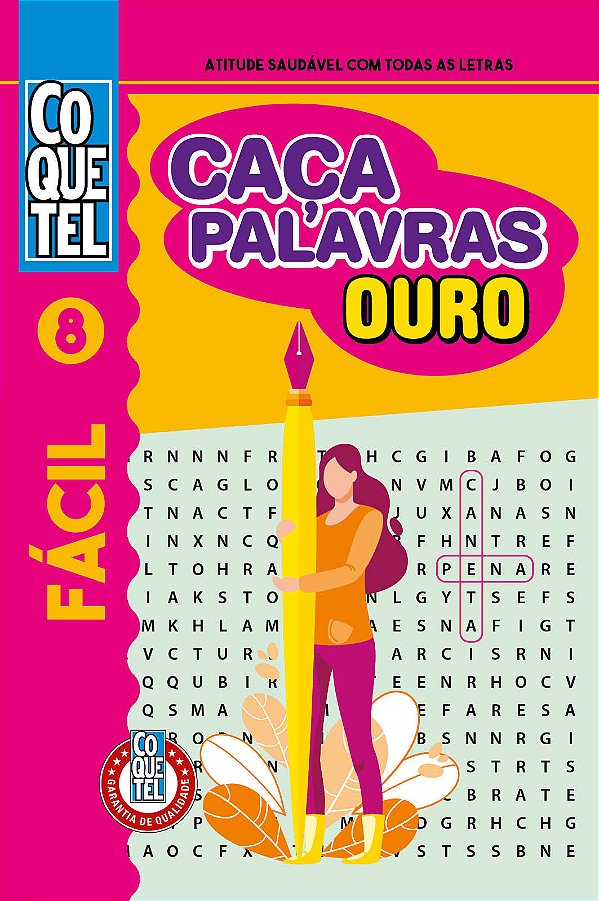 Livro Coquetel Caça-Palavras Ouro 8