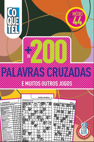 Livro Coquetel + 200 Palavras Cruzadas Médio 44