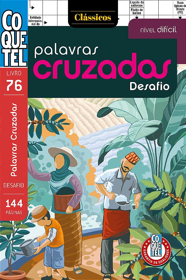 Livro Coquetel Palavras Cruzadas Difícil 76
