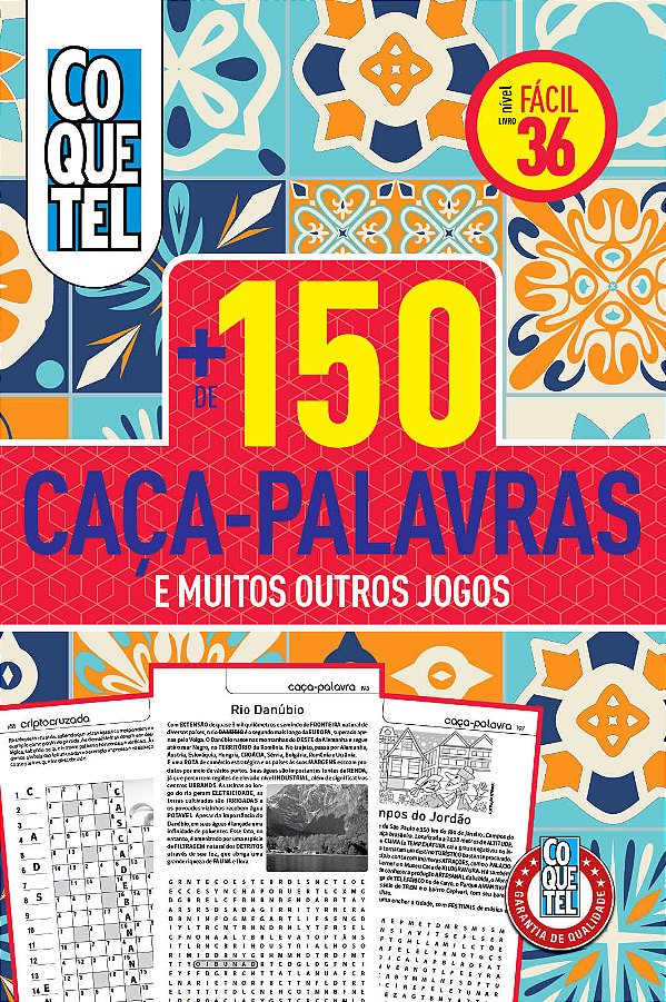 Livro Coquetel + 150 Caça-Palavras 36