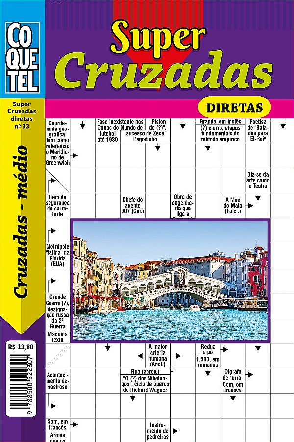 Livro Coquetel Super Palavras Cruzadas Diretas 33
