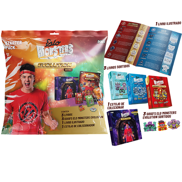 Coleção Elo Monsters Evolution Books -Starter Pack