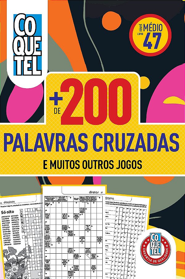 Livro Coquetel Mais de 200 Palavras Cruzadas 47