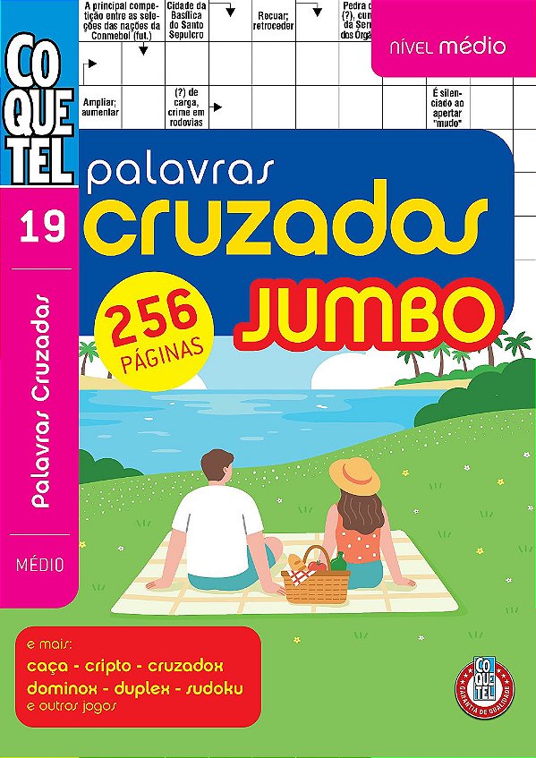 Livro Coquetel Jumbo Palavras Cruzadas Médio 19