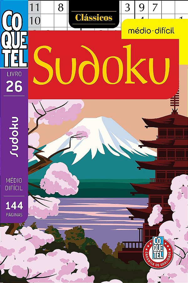 Livro Coquetel Sudoku Médio-Difícil 26