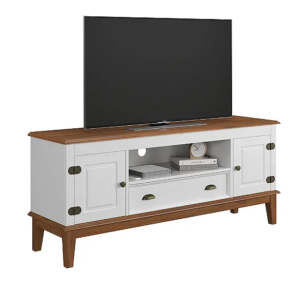 Rack 2 Portas + 1 Gaveta Branco