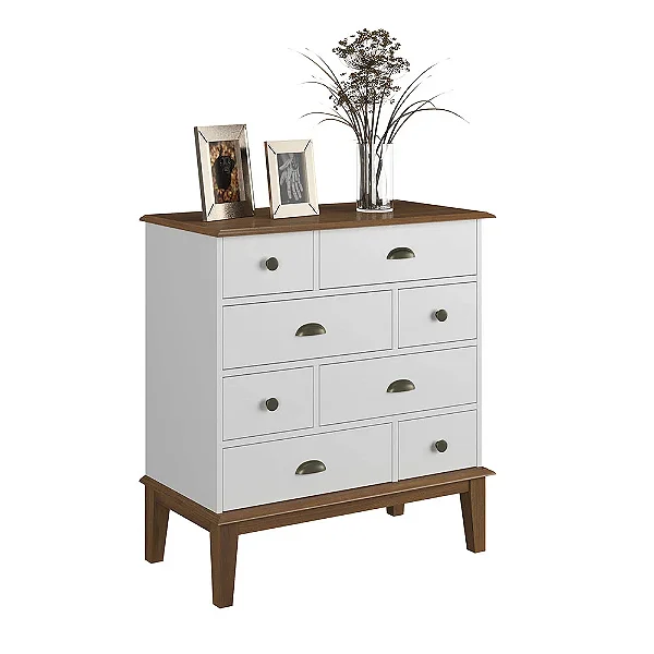 Cômoda 8 Gavetas Branco